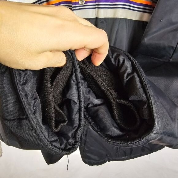 Vtg FedEx Reflective Heavy Hooded Coat Sz XXL Delivery Uniform Stan Herman - Picture 5 of 15